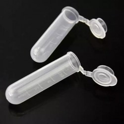 Tube d'essai transparent en plastique avec couvercle 4 ml - Prix