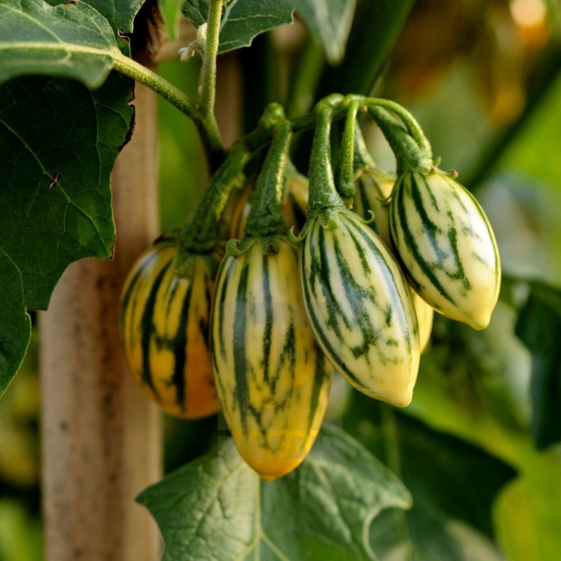 STRIPED TOGA Auberginefrön | 2,25 €